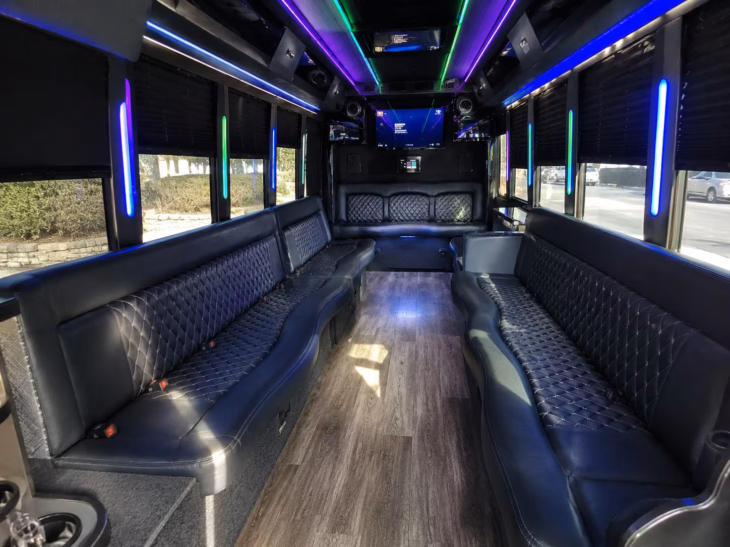 walnut creek 15 passenger party bus interior