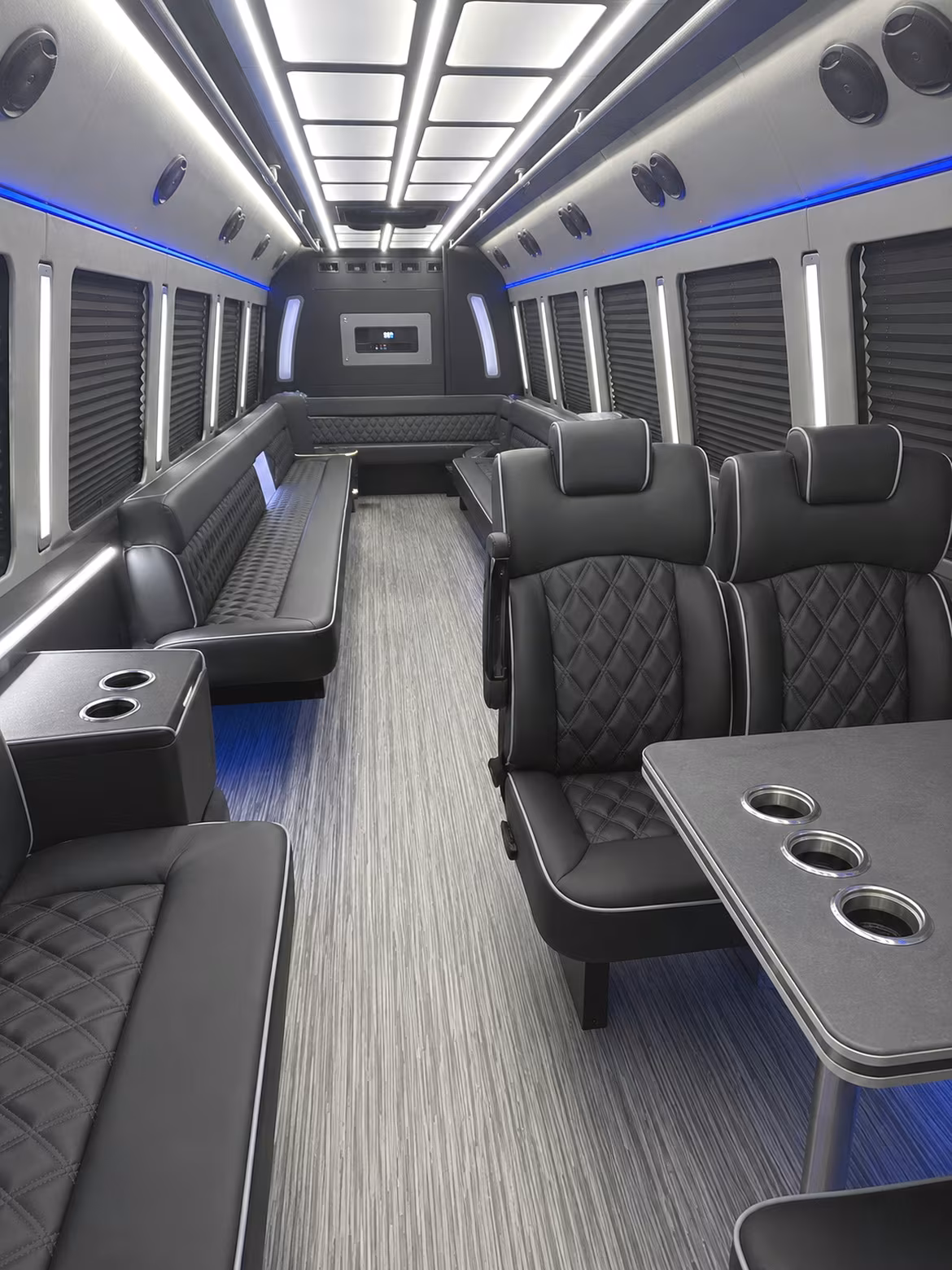 walnut creek 25 passenger party bus inside