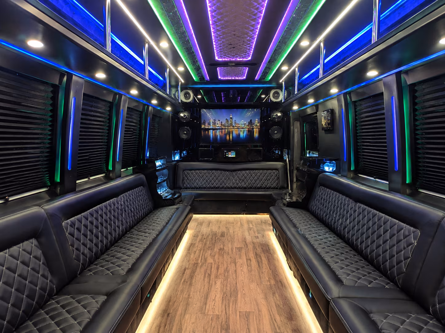 walnut creek 25 passenger party bus interior
