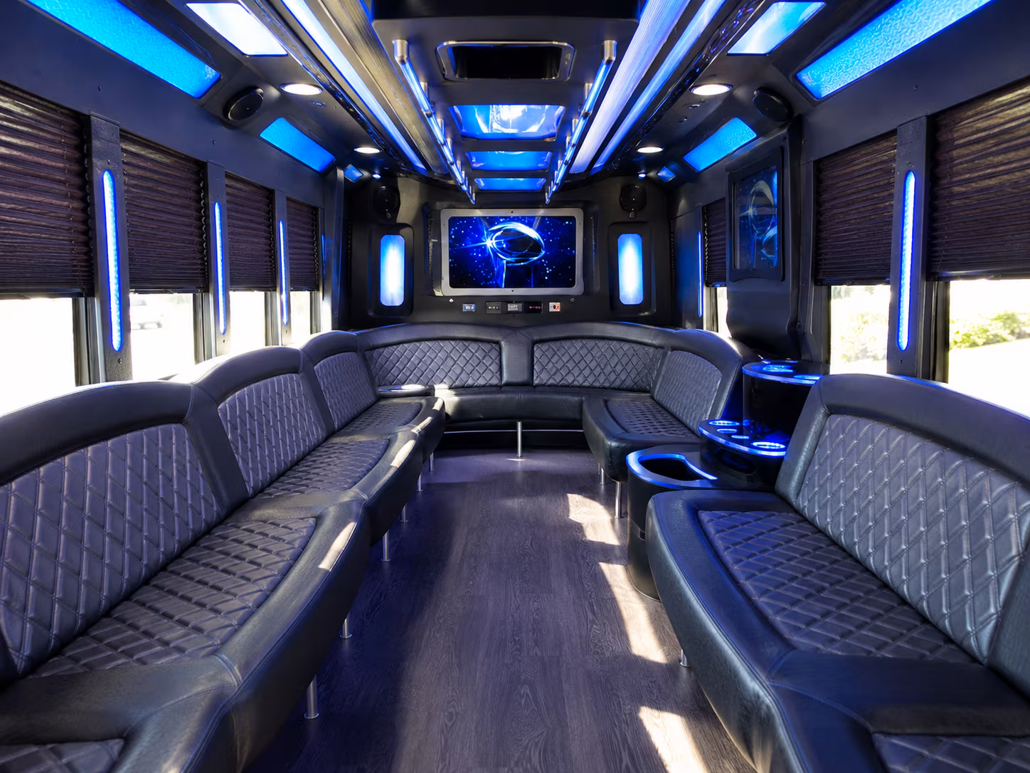 walnut creek 28 passenger party bus inside