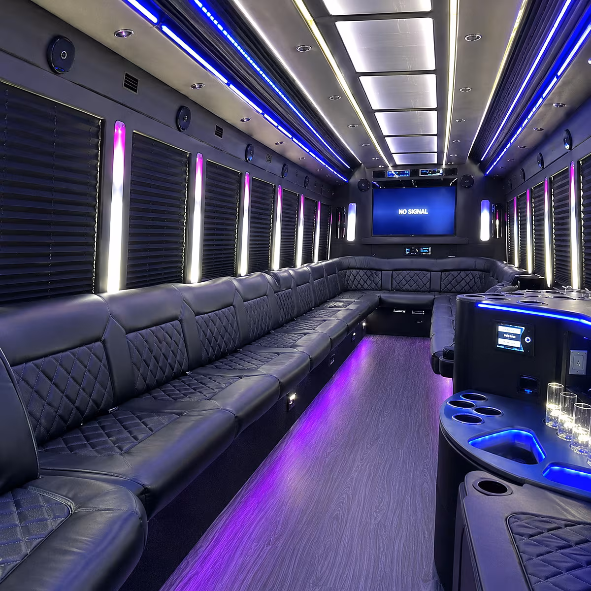 walnut creek 30 passenger party bus inside