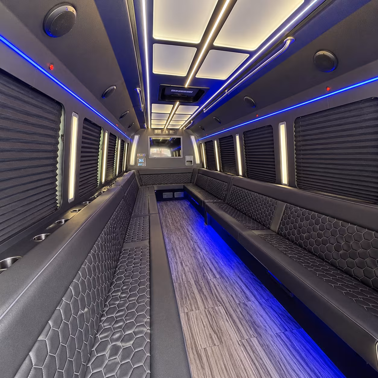 walnut creek 30 passenger party bus interior