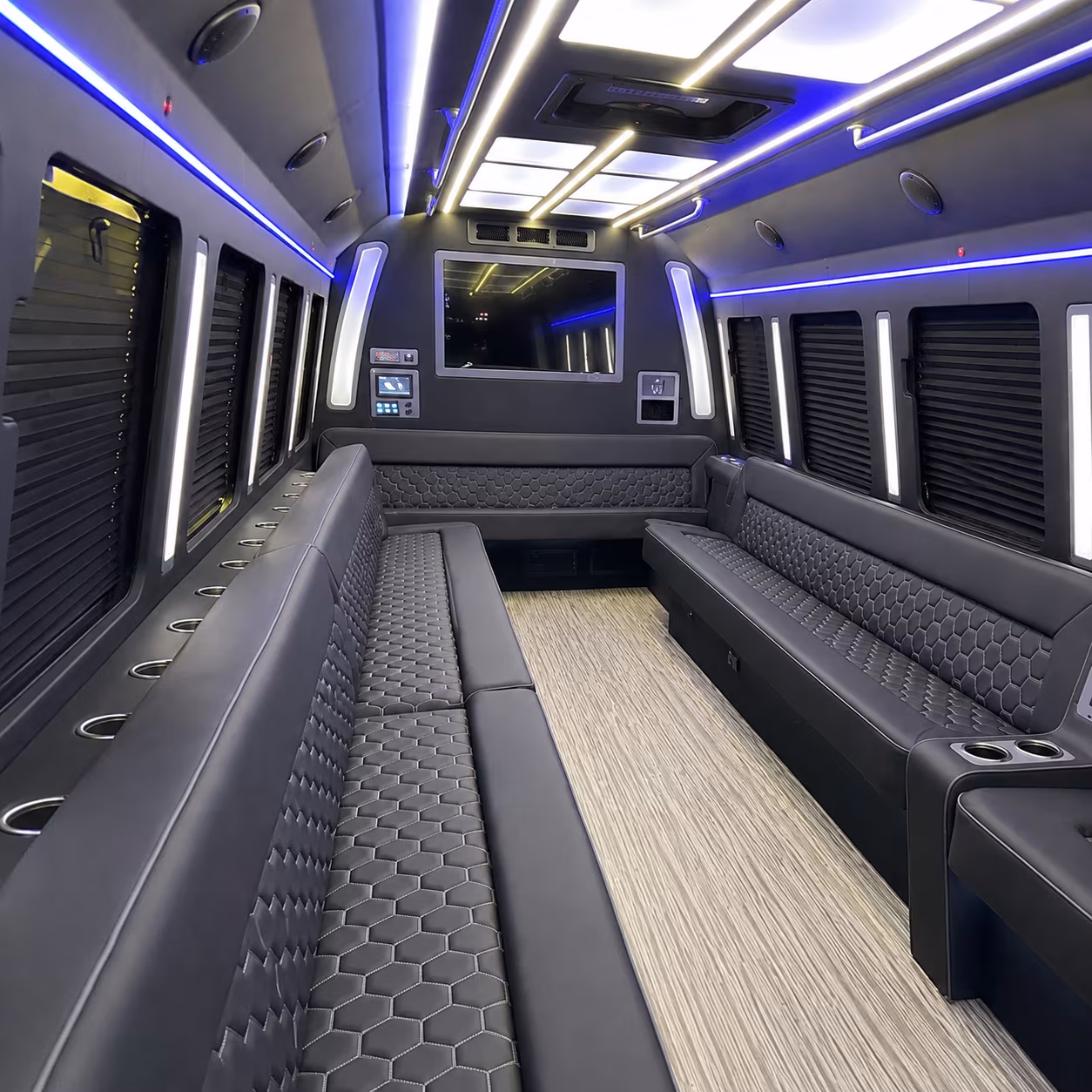 walnut creek 40 passenger party bus inside