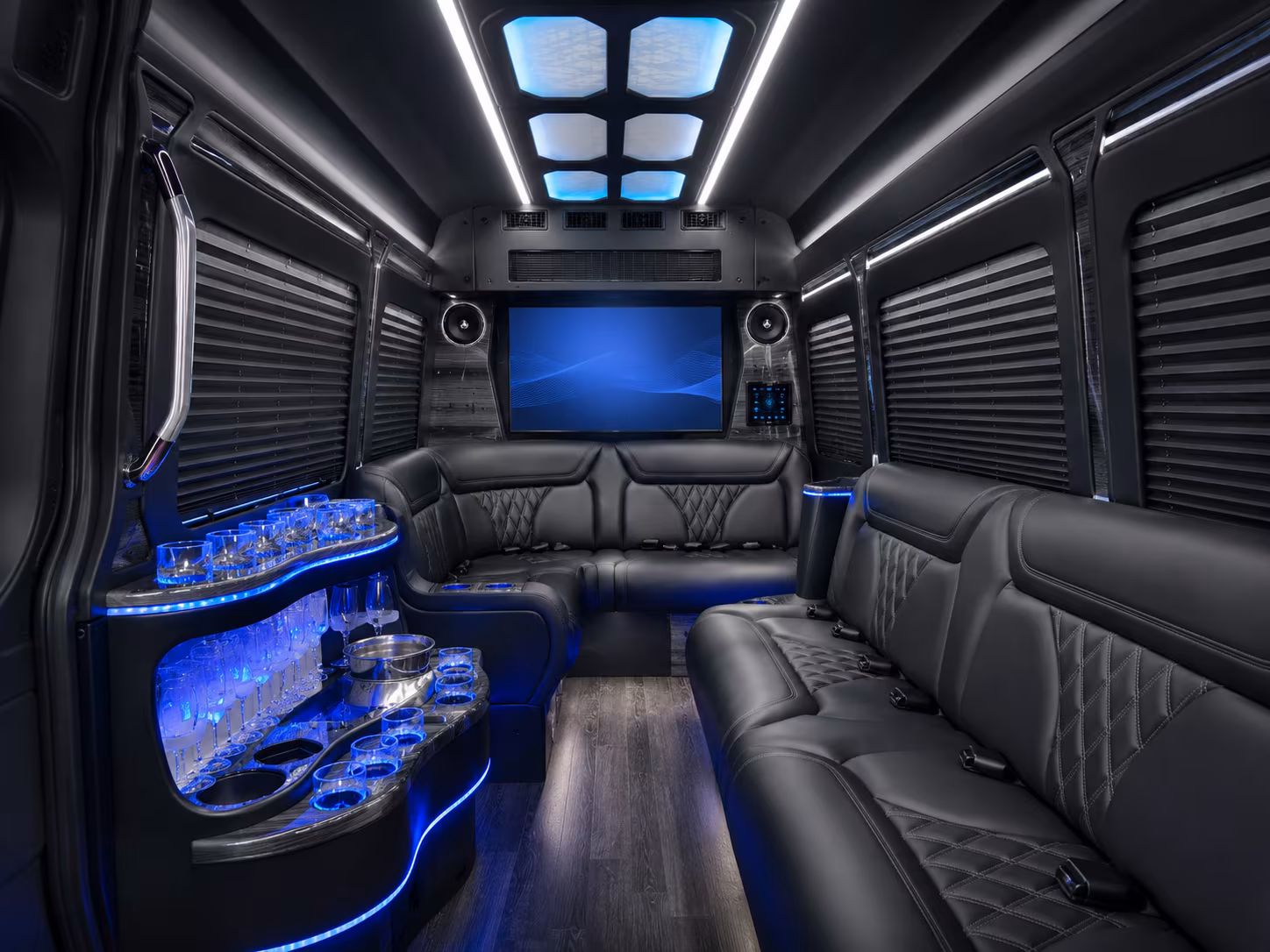 walnut creek 40 passenger party bus interior