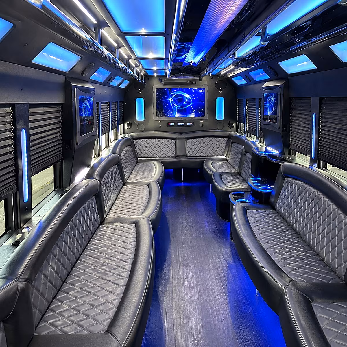walnut creek 50 passenger party bus interior
