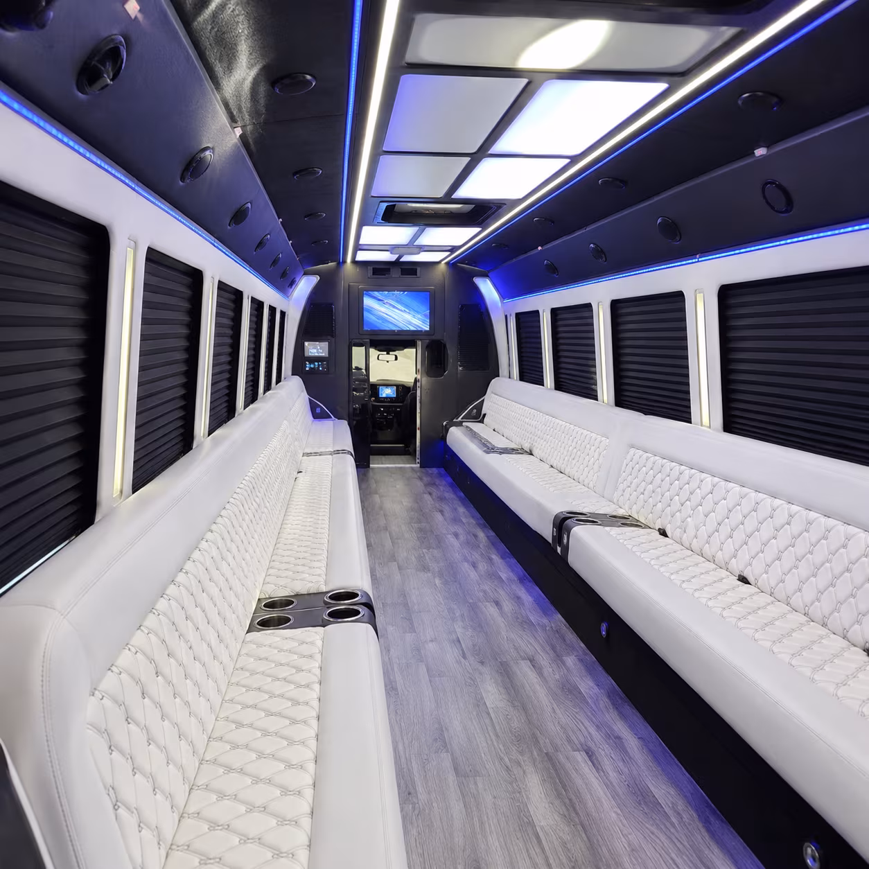 walnut creek party bus rental interior